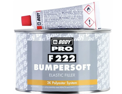 BODY F222 BUMPERSOFT 2К Шпатлевка по пластику (1кг) черный