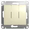 Выключатель 3-кл. СП Glossa 10А IP20 (сх. 1+1+1) 10AX механизм беж. SE GSL000231