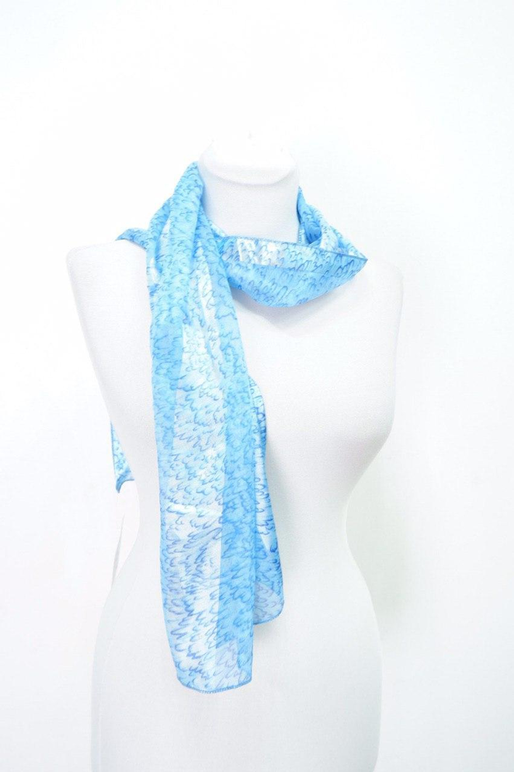 Шарф голубой