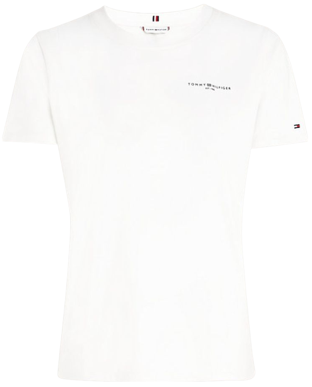 Женская теннисная футболка Tommy Hilfiger 1985 Regular Mini Corp Logo C-NK SS - белый