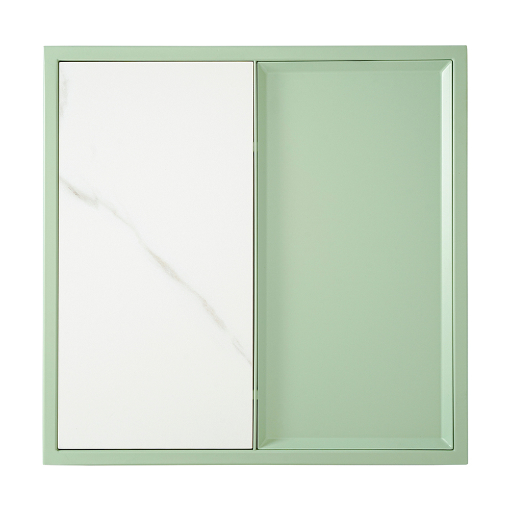 Столик кофейный mayen, 45х45 см, белый/зеленый