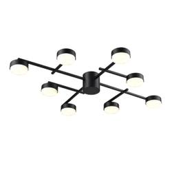 8186/8C COMFI LN26 247 черный, металл Люстра потолочная LED GX53 8*7W 220V DABRA