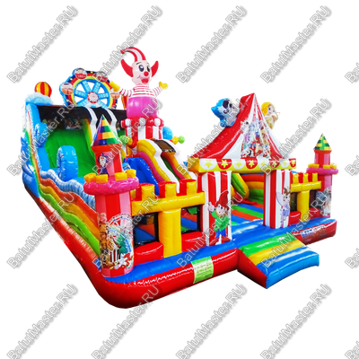 Коммерческий надувной батут "Парк развлечений" 14*7*7,5 м