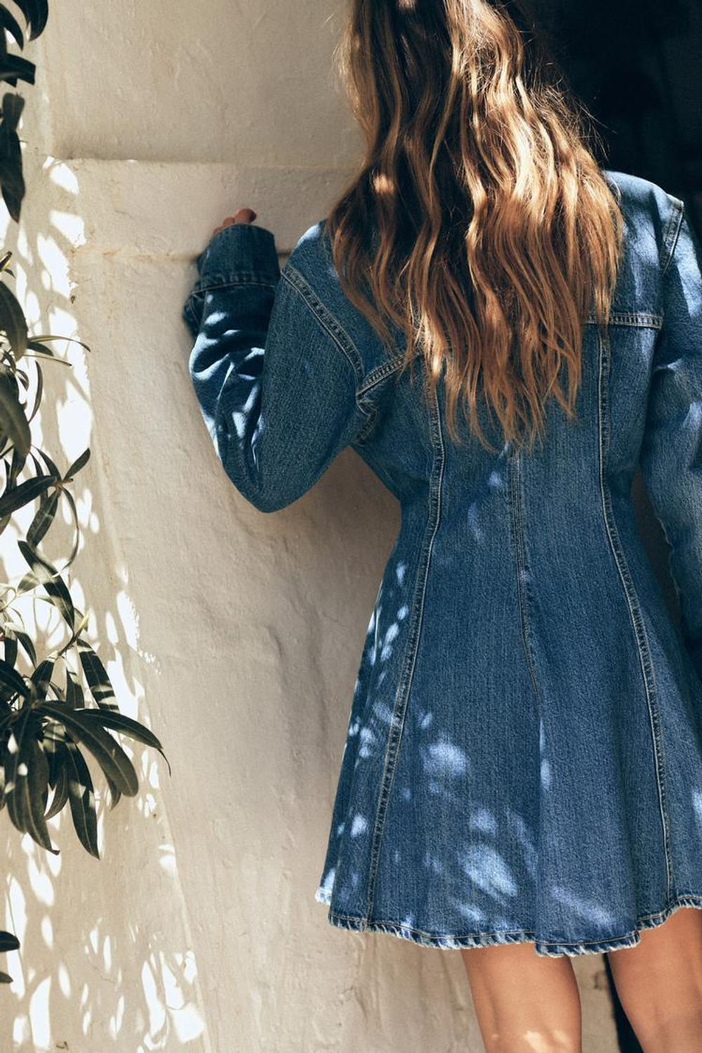 ZARA ДЖИНСОВОЕ МИНИ-ПЛАТЬЕ TRF, СИНИЙ