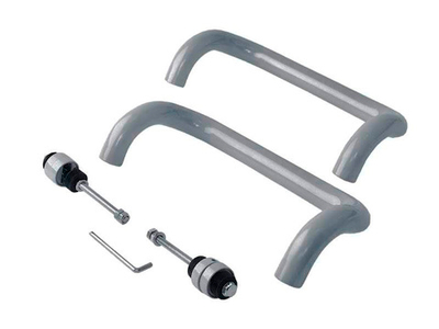 Ручка скоба офисная Элементис изогнут 300 мм с УЛУЧШ.крепл. сереб. ROS0589.01/1