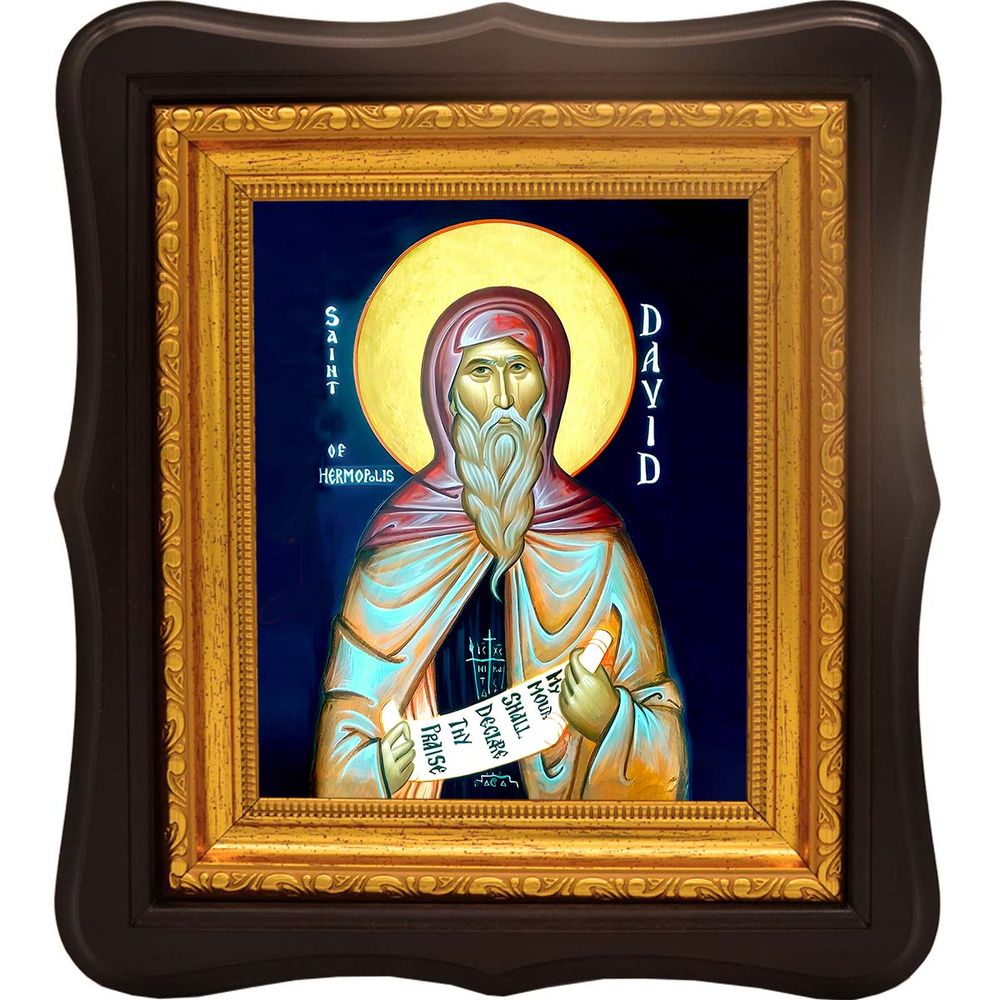 Давид Ермопольский преподобный. Икона на холсте.