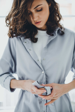 Халат женский м182 toray стретч серый29