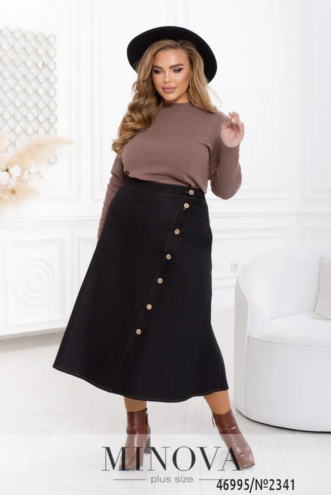 Юбка 2341-черный Minova