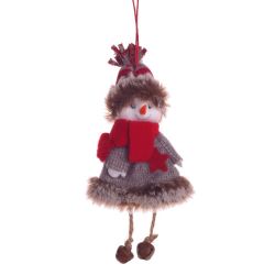 GAEM Изделие декоративное "Снеговик в шубке", L8 W5 H19 см, 4в.