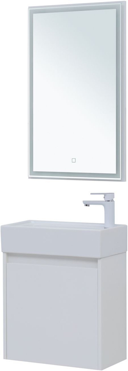 Мебель для ванной Aquanet Nova Lite 50 белый глянец (с дверецей)