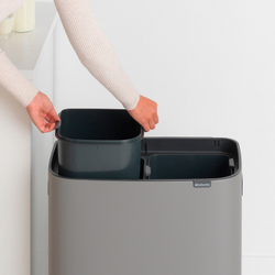 Мусорный бак Bo Touch Bin 2x30л Brabantia Минерально-серый