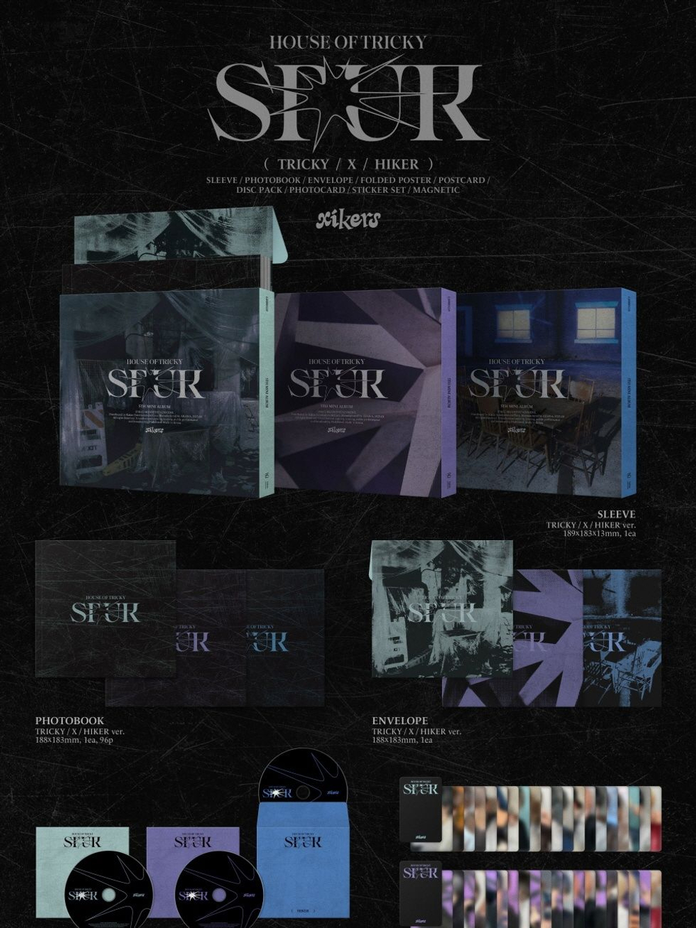 Альбом XIKERS - HOUSE OF TRICKY : SPUR 5th Mini Album 3 Version SET