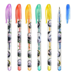 Ручка гелевая, Basir, цветные чернила, серия "Панда", ароматизированная с блёстками, 6 шт