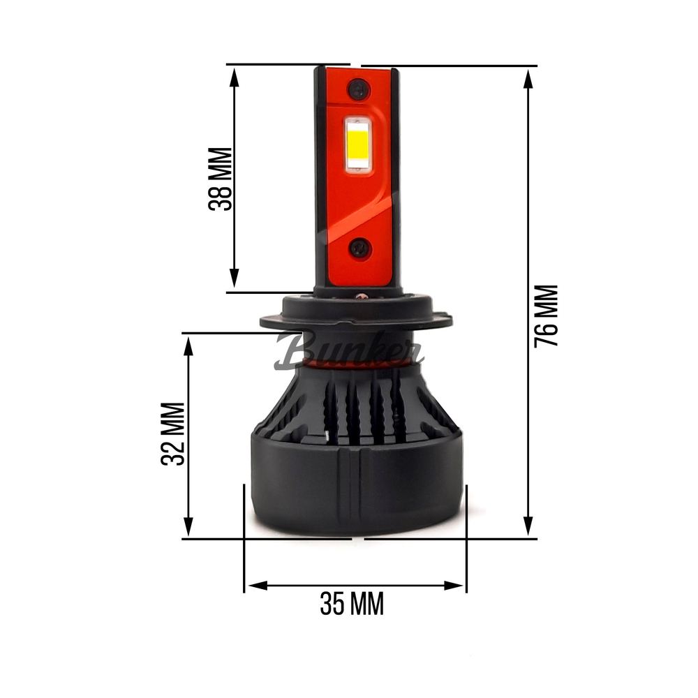 Светодиодные автомобильные LED лампы Sariti Y2 H7 5500K,12V
