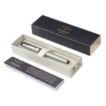 Ручка-роллер PARKER "IM Achromatic Grey BT", корпус серый матовый, нержавеющая сталь, черная, 2127751