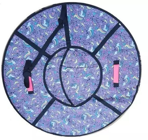 Тюбинг 80 см камера, верх-оксфорд, низ-пвх, принт Единорожки