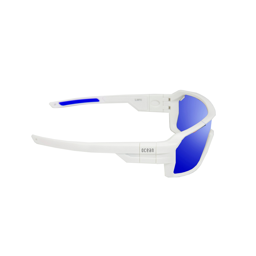 Спортивные очки с диоптриями OCEAN Chameleon Matt White / Revo Blue Polarized lenses