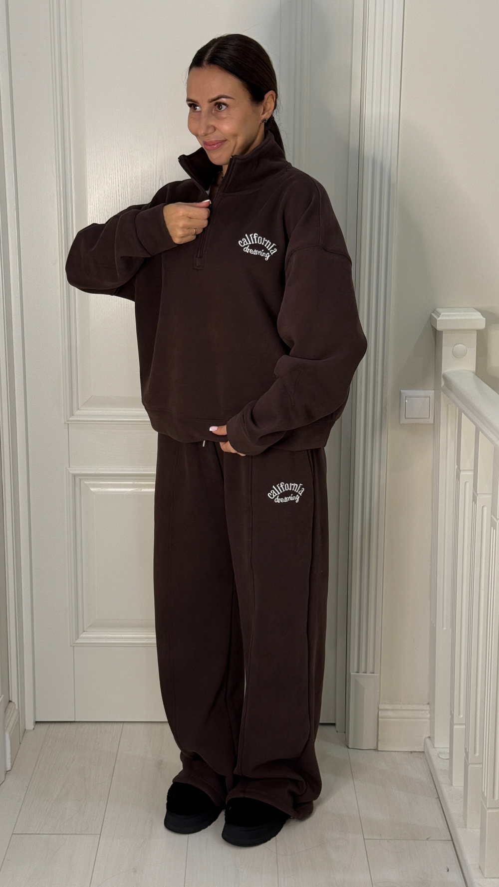 Костюм утепленный спортивный Калифорния коричневый