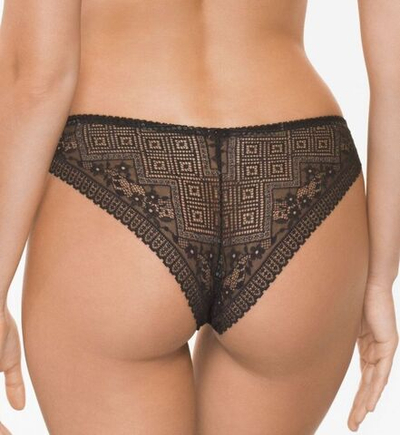 Кружевные трусики-танга Black Diamonds (Размер: 44) (Цвет: черный)