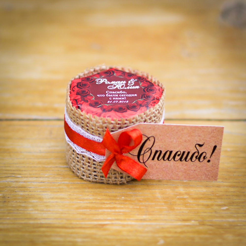 Бонбоньерка с медом на свадьбу, 45 грамм