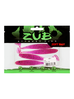 Приманка ZUB-IZI 86мм(3,4")-5шт, (цвет 130) маджента с блестками