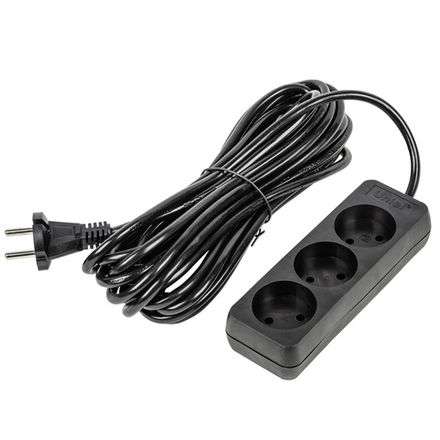 S-CU3-7 BLACK Удлинитель серии Ultra. шнур 7м.. 3 гнезда. 10A. б-з. Черный. TM Uniel