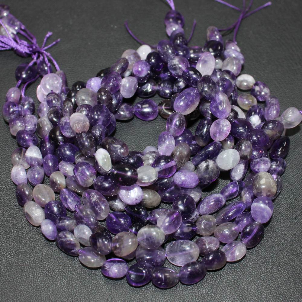 Аместит галтовка бусины 8-11мм