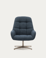 Вращающееся кресло Jaspe синего цвета с серым металлом