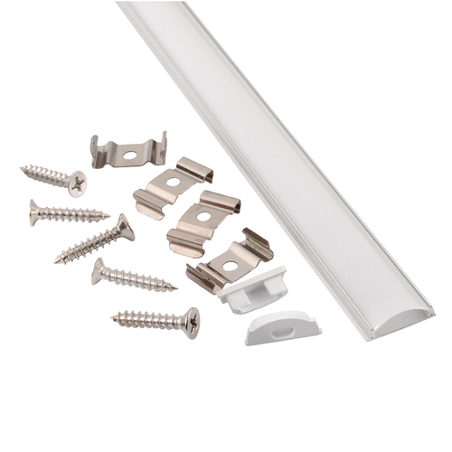 Профиль гибкий GAL-GLS-2000-6-175  (2м профиль+2м рассеиватель+2заглушки+4 скобы с шурупами) 1/100