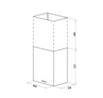 Дизайнерская пристенная вытяжка Meferi ROOMBOX40BK LIGHT фото 13