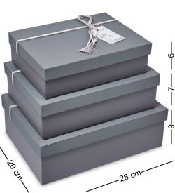 WF-178-B Набор коробок из 3 шт, серый