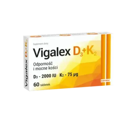Диетическая добавка Vigalex D3 + K2, 60 таблеток