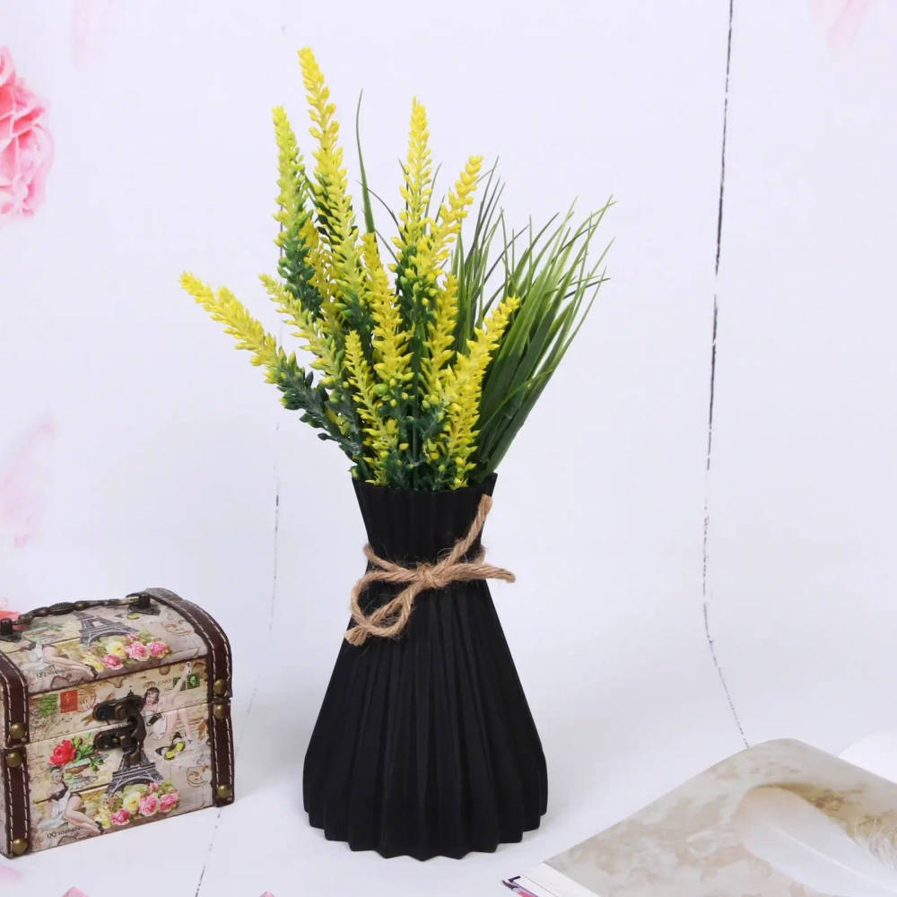 Ваза из пластика «Селин» 12*17см цвет черный