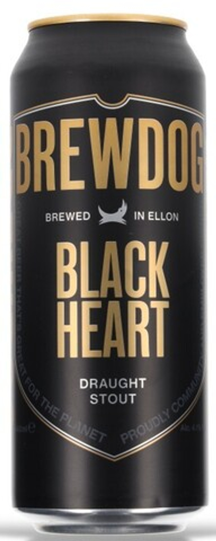 Пиво БрюДог Блэк Хеат / BrewDog Black Heart 21st Century Stout 0.44 - банка