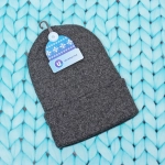 Шапка зимняя «ZIMA», бинни, цвет темно-серый, 58р (лейбл Ultramarine)