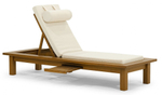Шезлонг-лежак деревянный с матрасом Tagliamento Roova