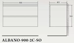 Тумба с раковиной BelBagno ALBANO 90 Bianco Lucido