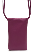 мини сумка кисет для телефона из розовой кожи