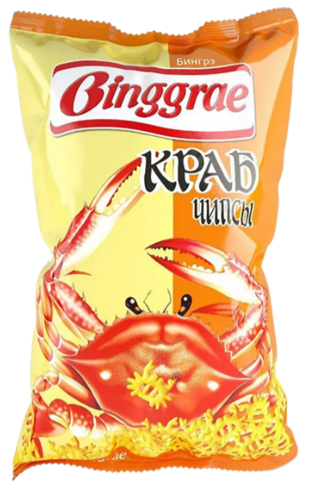 Чипсы пшенично-кукурузные Binggrae Краб чипсы 130г