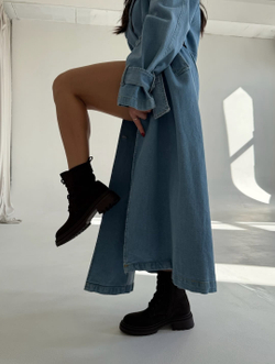 Ботинки из натуральной замши