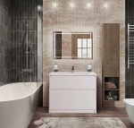 Тумба с раковиной BelBagno KRAFT PIA 60 белая матовая