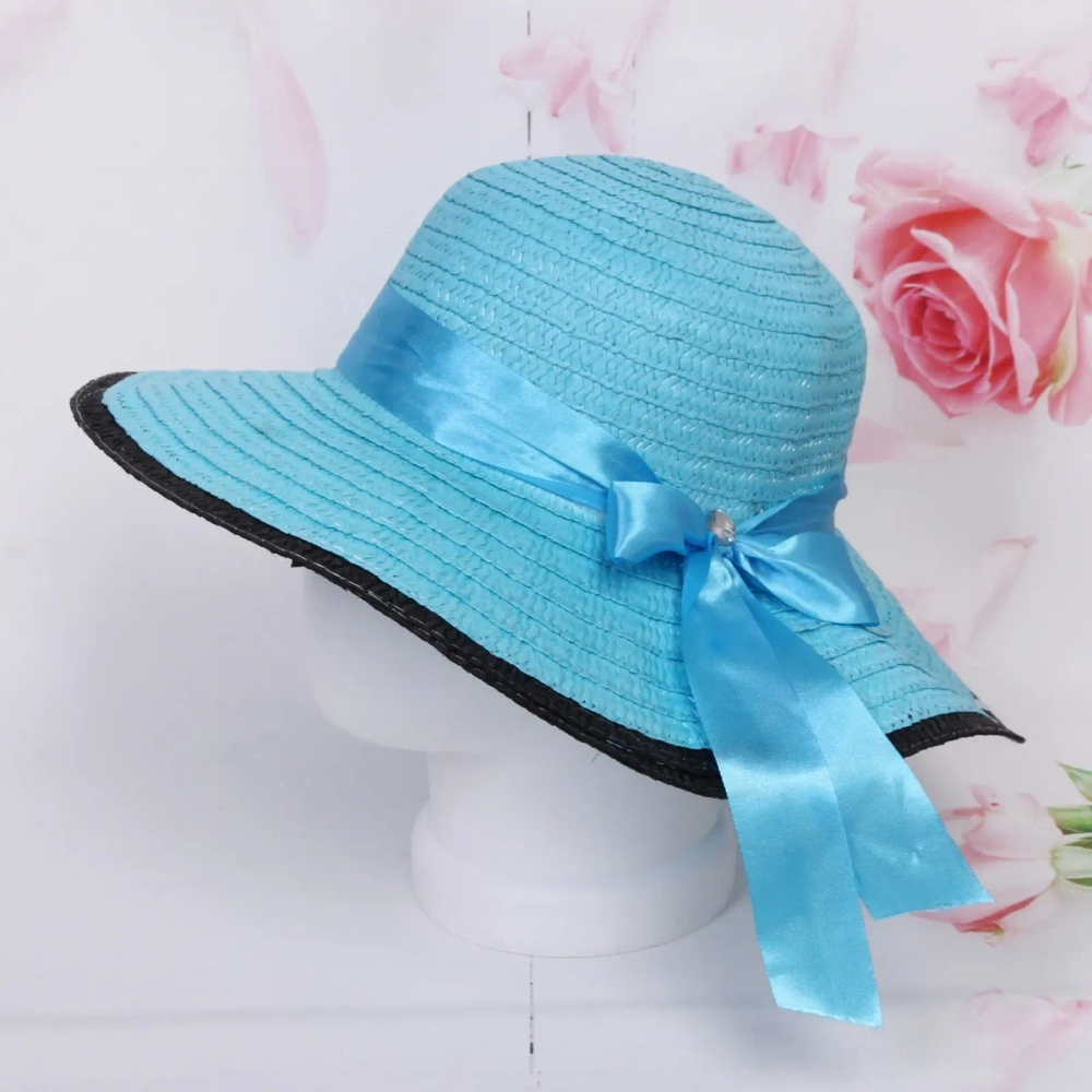 Шляпа женская с широкими полями «TiraMiSu- Бэлла», микс 6 цветов, р58, ширина полей 11 см