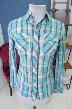 Блузка Oodji в клетку 44 размер