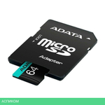 Карта памяти A-Data Premier Pro 64GB (AUSDX64GUI3V30SA2-RA1)
