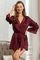 Короткий женский халат MIA Amore VICTORIA ВИКТОРИЯ 7103 бордо