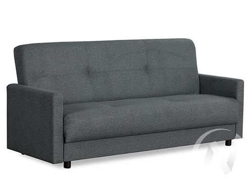 Диван прямой Квин (БД) GROUND 06 (велюр темно-серый)