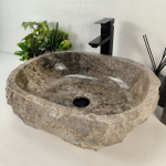 Каменная раковина из мрамора Erozy Grey EM-05560 (50*39*15) 0887 из натурального камня
