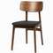 Стул Tacy, орех, черная экокожа