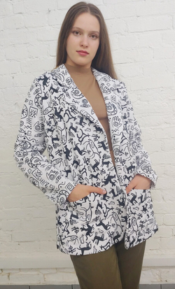 Трикотажный жакет "Петроглиф"
