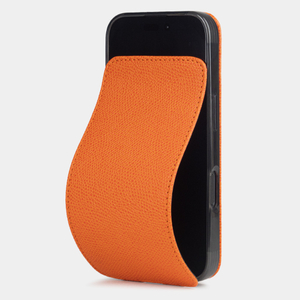 Чехол для iPhone 16 Pro из кожи сафьяно, оранжевого цвета